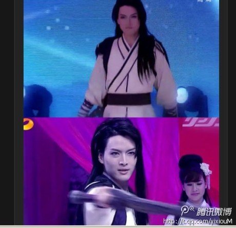 跪求天天向上里傅红雪的服装模特小小白造型，要照片儿！亲，求你了，拜托啊！！