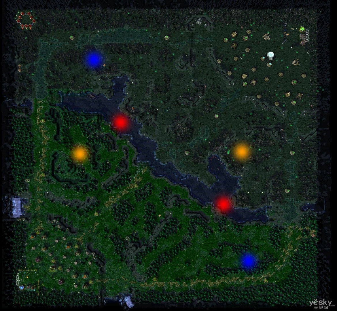 DotA v6.74c AI 1.3 黑市商人在哪