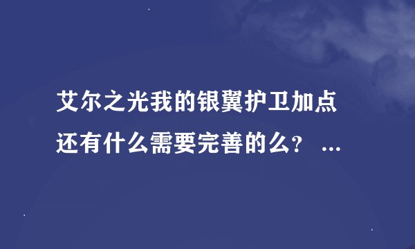 艾尔之光我的银翼护卫加点 还有什么需要完善的么？ 用不用洗点？