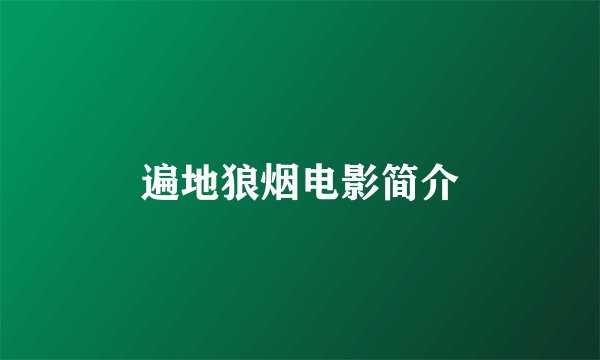 遍地狼烟电影简介