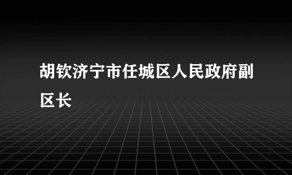 胡钦济宁市任城区人民政府副区长