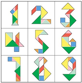 如何用七巧板拼数字1~7