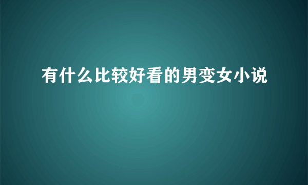 有什么比较好看的男变女小说