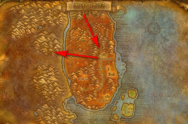 魔兽世界 艾萨拉地图 废墟海岸在哪里？