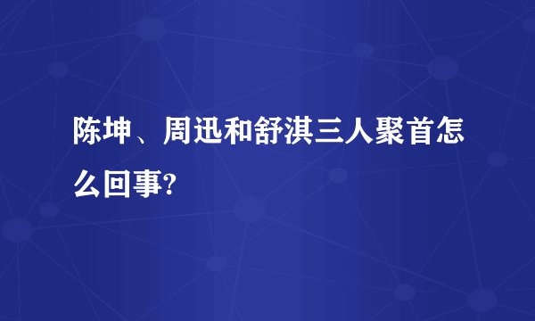 陈坤、周迅和舒淇三人聚首怎么回事?