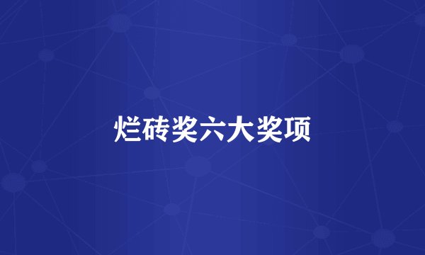 烂砖奖六大奖项