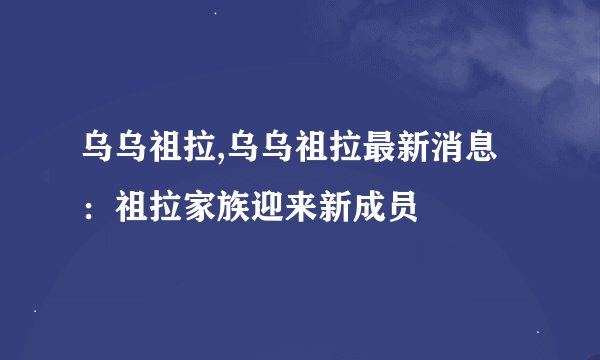 乌乌祖拉,乌乌祖拉最新消息：祖拉家族迎来新成员
