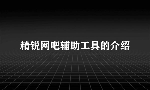 精锐网吧辅助工具的介绍