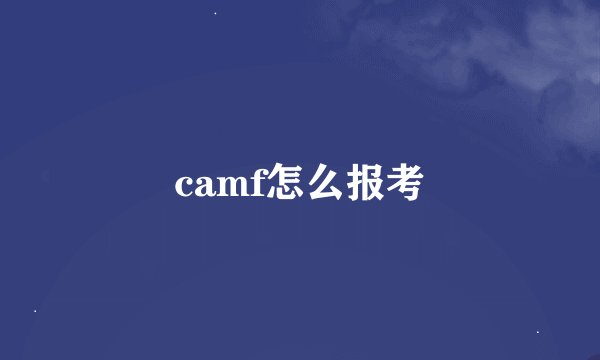 camf怎么报考