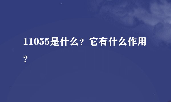 11055是什么？它有什么作用？