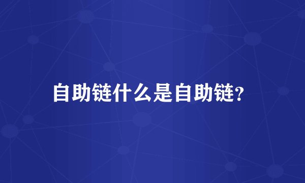 自助链什么是自助链？