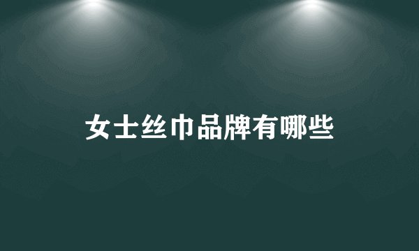 女士丝巾品牌有哪些