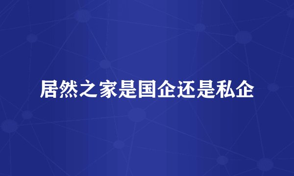 居然之家是国企还是私企