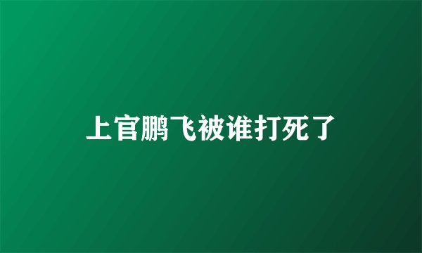 上官鹏飞被谁打死了