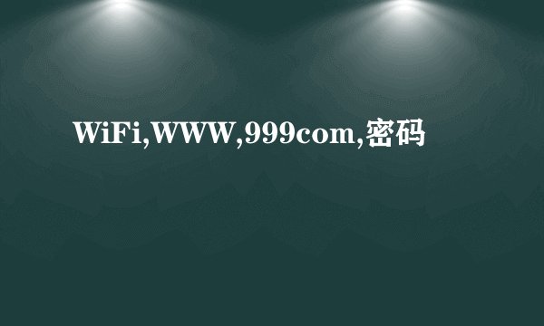 WiFi,WWW,999com,密码