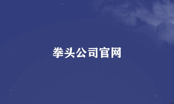 拳头公司官网
