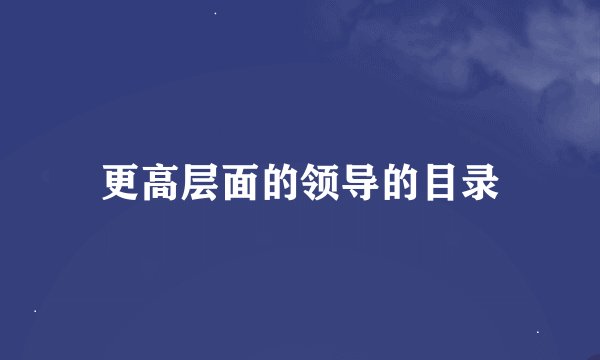更高层面的领导的目录
