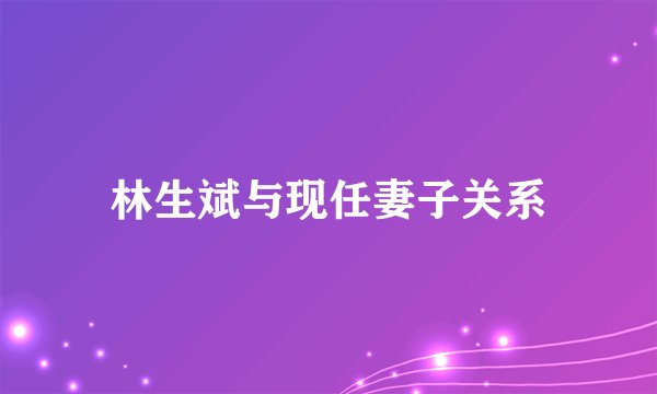林生斌与现任妻子关系