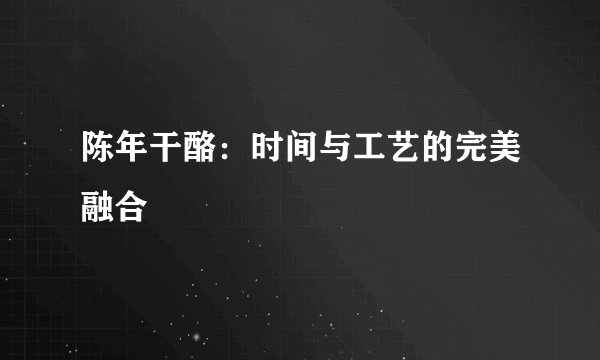陈年干酪：时间与工艺的完美融合