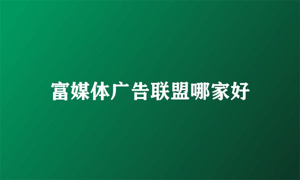 富媒体广告联盟哪家好