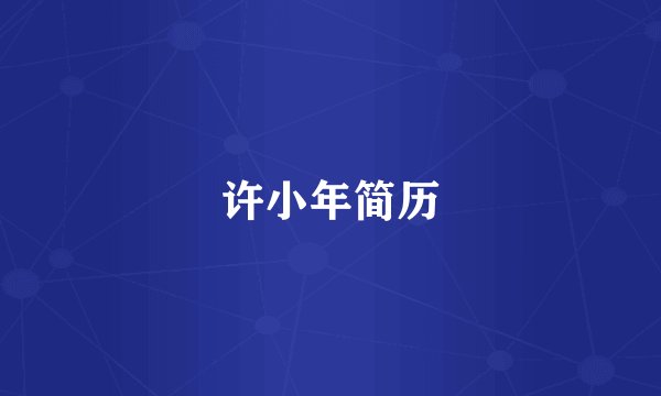 许小年简历