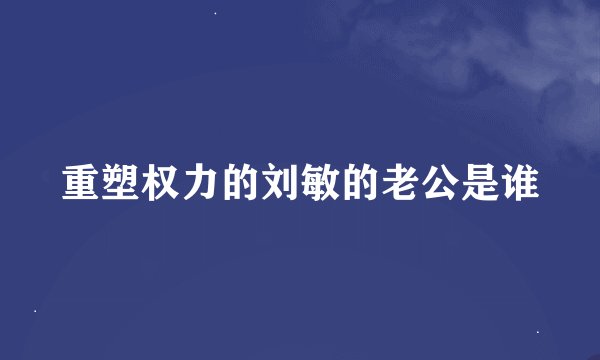 重塑权力的刘敏的老公是谁