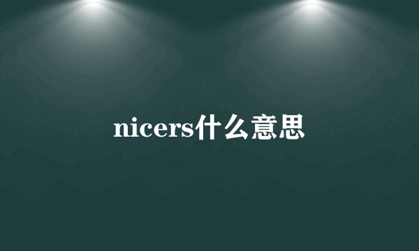 nicers什么意思