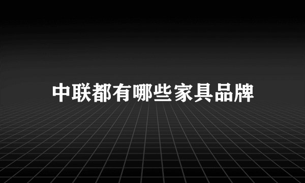 中联都有哪些家具品牌