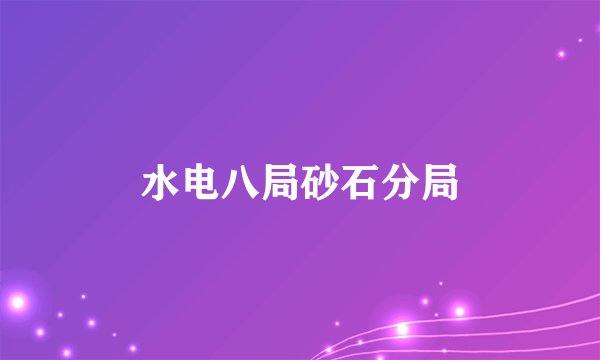 水电八局砂石分局