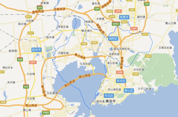 青岛城阳区地图