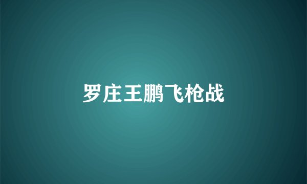 罗庄王鹏飞枪战