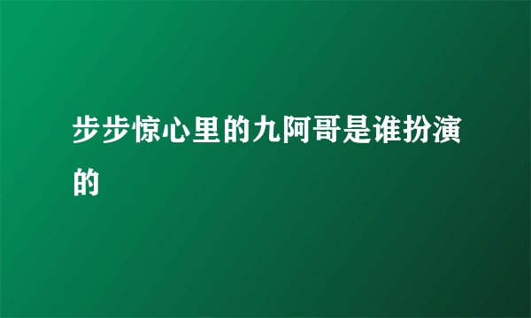 步步惊心里的九阿哥是谁扮演的