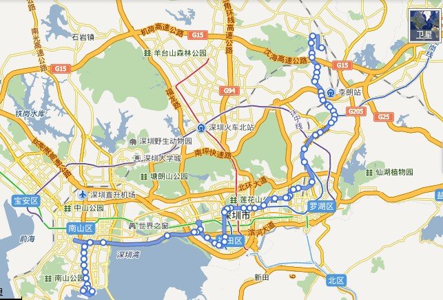 请问深圳市公交车322路途经站点是哪些？