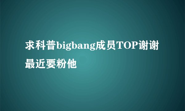 求科普bigbang成员TOP谢谢最近要粉他