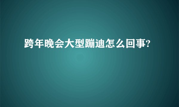 跨年晚会大型蹦迪怎么回事?