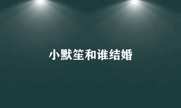 小默笙和谁结婚