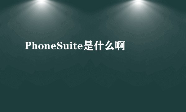 PhoneSuite是什么啊
