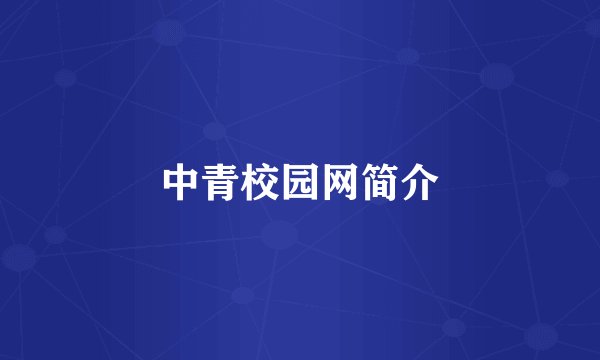 中青校园网简介