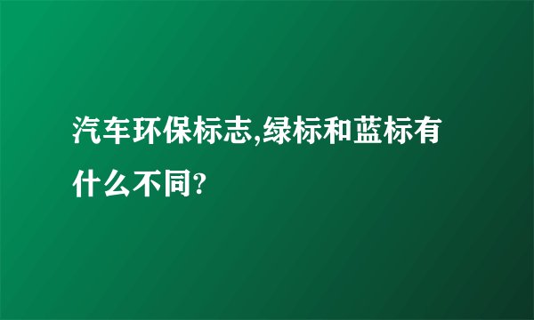 汽车环保标志,绿标和蓝标有什么不同?