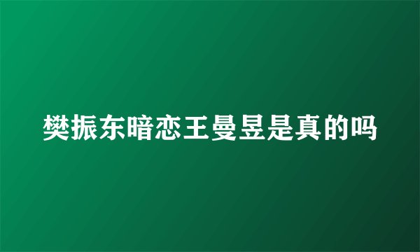 樊振东暗恋王曼昱是真的吗