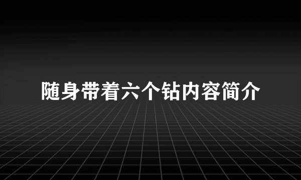 随身带着六个钻内容简介