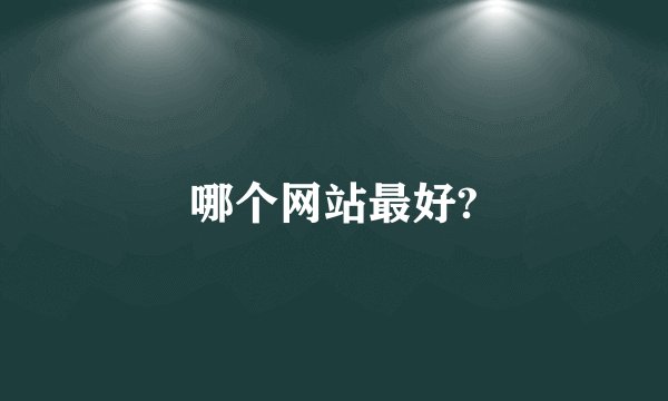哪个网站最好?