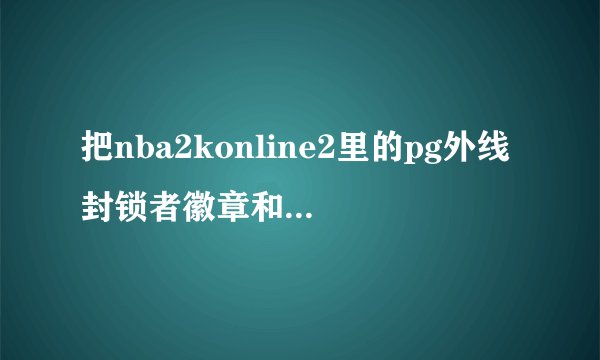 把nba2konline2里的pg外线封锁者徽章和sf外线封锁者的徽章做个对比,看看怎么