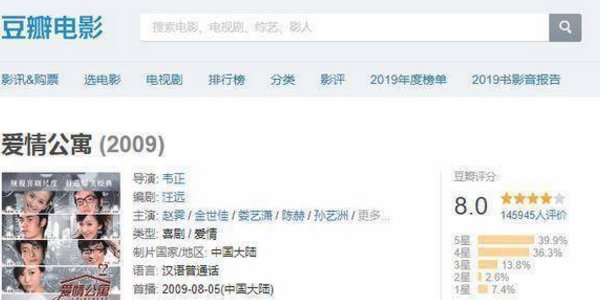 爱情公寓1到5豆瓣评分