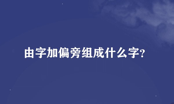 由字加偏旁组成什么字？