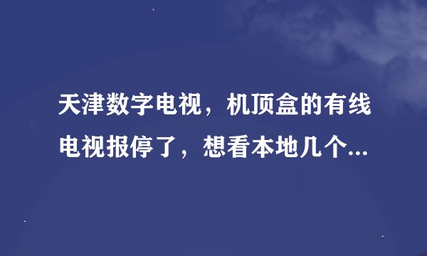 天津数字电视，机顶盒的有线电视报停了，想看本地几个台搜索不到怎么办