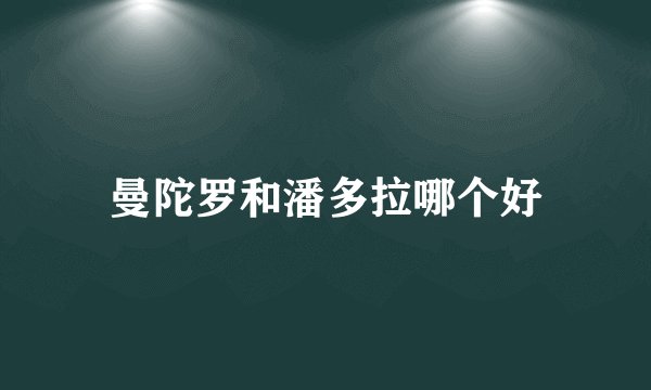 曼陀罗和潘多拉哪个好