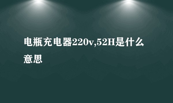 电瓶充电器220v,52H是什么意思