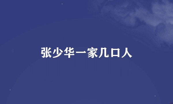 张少华一家几口人