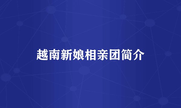越南新娘相亲团简介